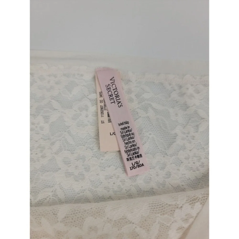 Victorias Secret PINK Panty Bundle Large Lace Leopard Blue 3 Pack NEW